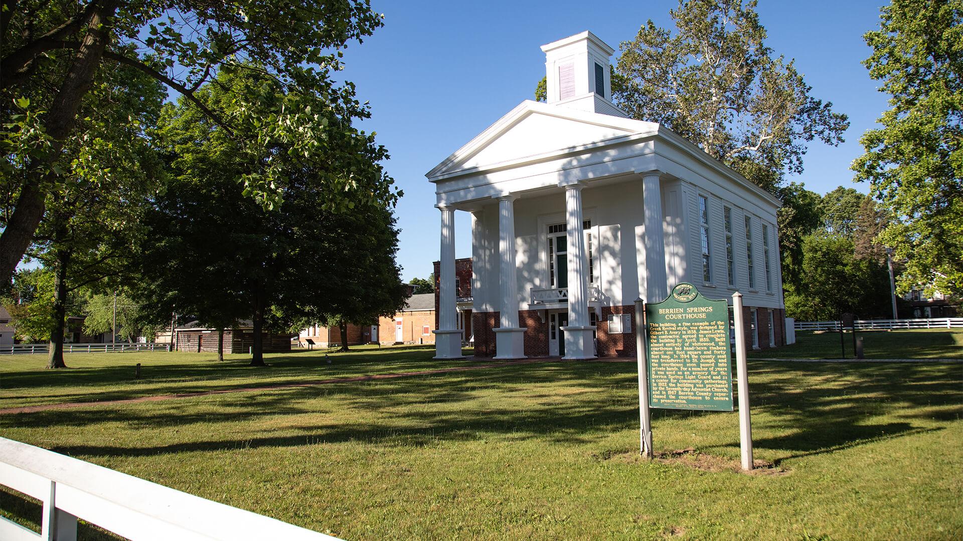 sunny day at Berrien historical courthouse