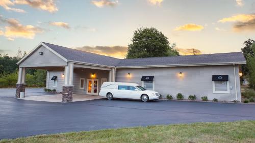 Exterior of Heritage Chapel - Berrien Springs at sunset